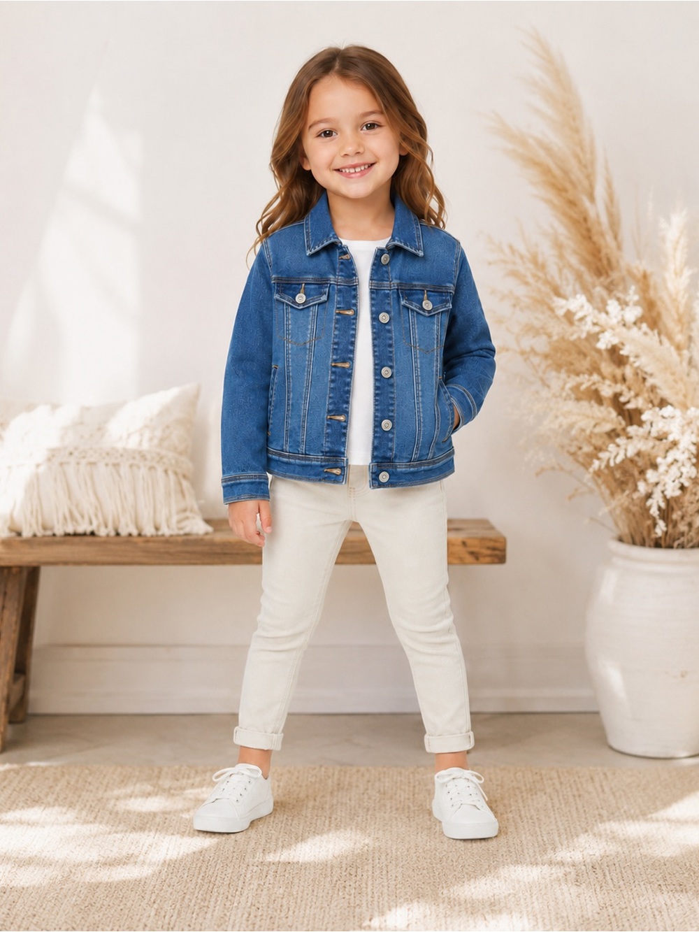NWT Cat & Jack Girls Jean Jacket Medium Wash XS S M XL Target Child New